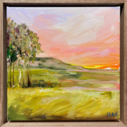 'Winter sunset on the hill' Original Painting